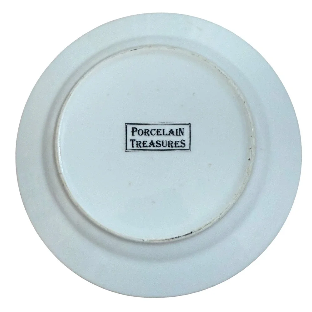 Porcelain Treasures Coffee n Cake Tea‎ n Cookies Dessert Plates Set of 4 7.5in